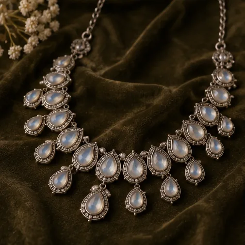 Moonstone Drop Necklace